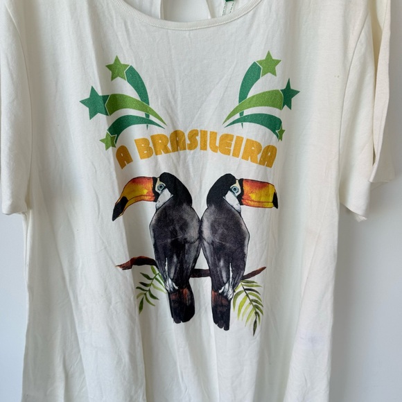 NWT FARM Rio A Brasileira Off White Jersey Jumpsuit size small - Picture 3 of 8